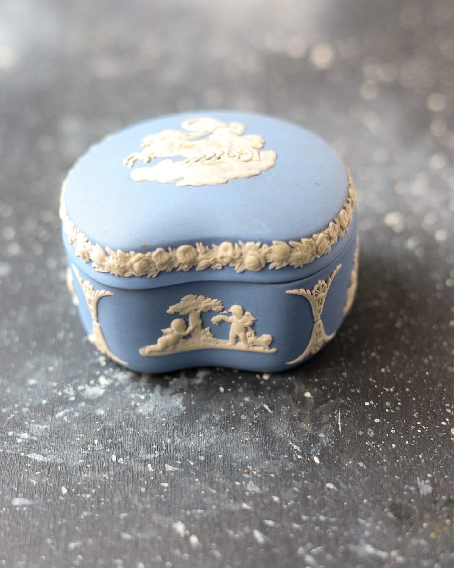 Scatoline Wedgwood Jasperware - Collezione di Forme Diverse - Blu Classico - Inghilterra