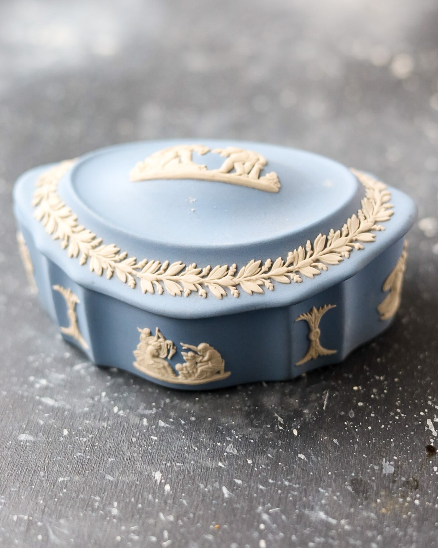 Scatoline Wedgwood Jasperware - Collezione di Forme Diverse - Blu Classico - Inghilterra