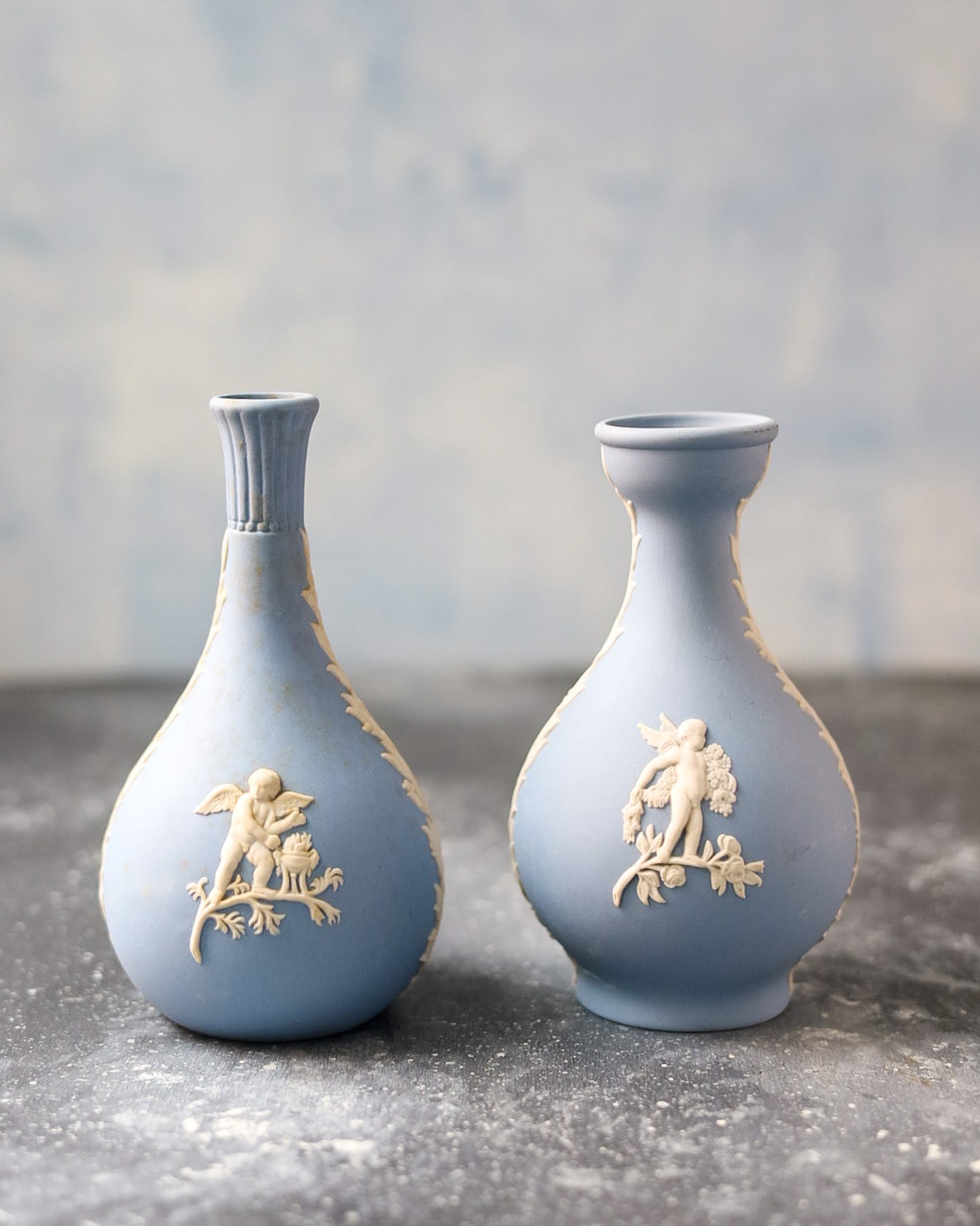 Vasi Decorativi Wedgwood Jasperware - Collezione Neoclassica - Blu Classico - Inghilterra