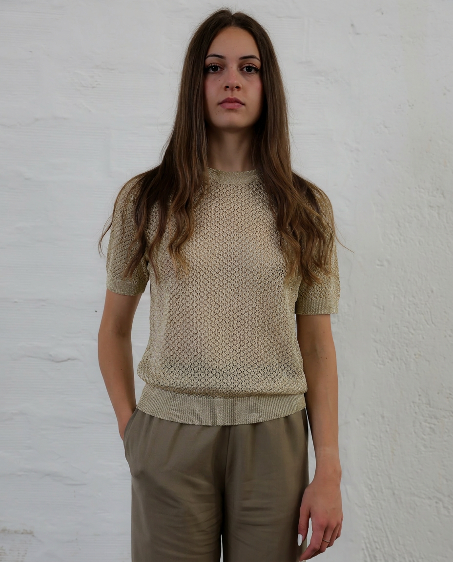 MIRZA 26.26 — Maglia Traforata in Canapa 100% — Filatura Toscana, Maglificio Veneto, Made in Italy