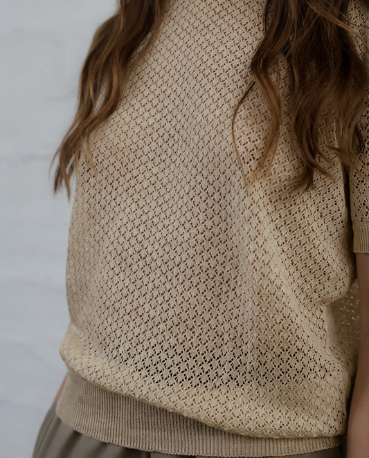 MIRZA 26.26 — Maglia Traforata in Canapa 100% — Filatura Toscana, Maglificio Veneto, Made in Italy