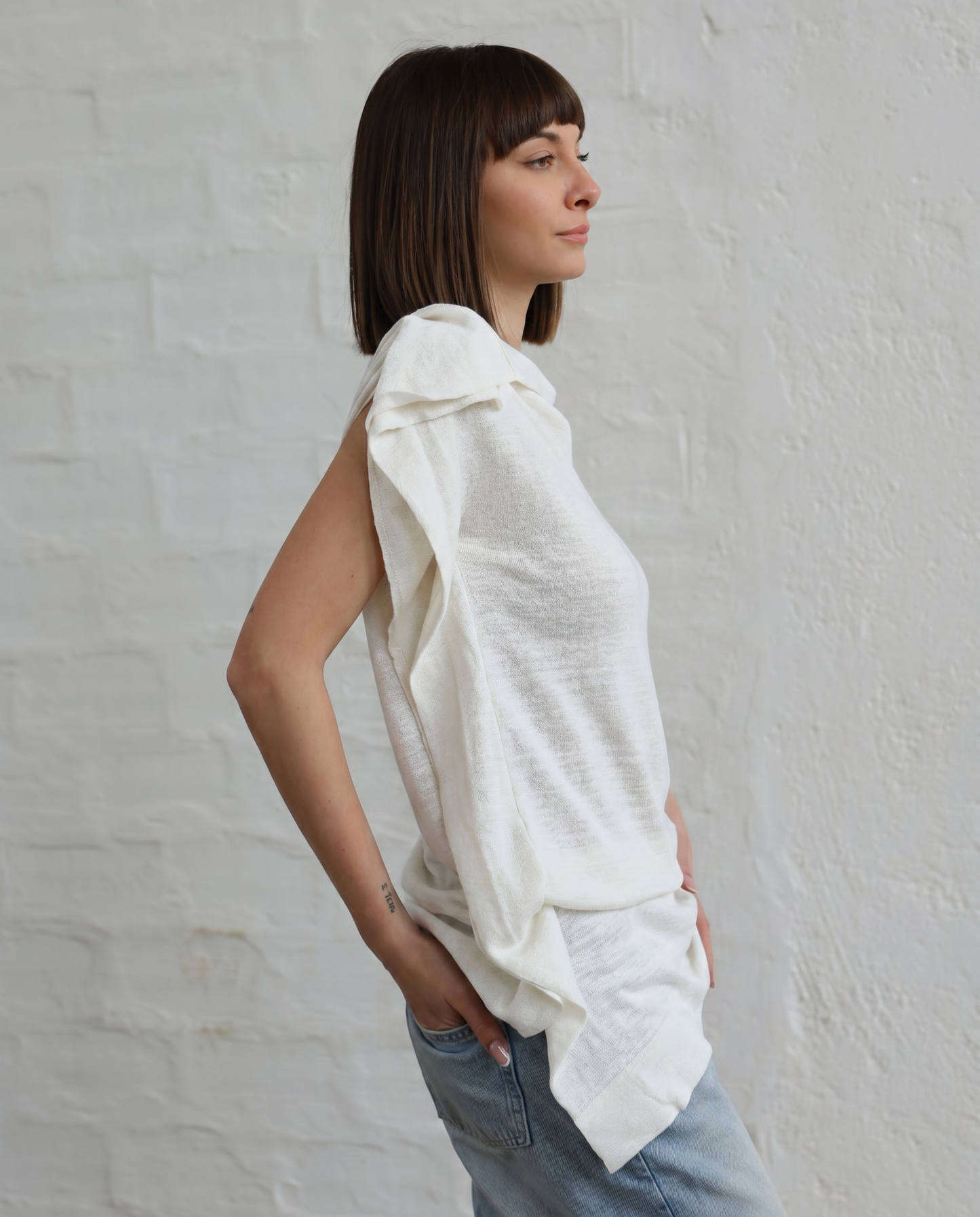 LOVE 21.21 — Canotta in Lino e Seta Tussah — Maglificio Artigianale Veneto, Made in Italy