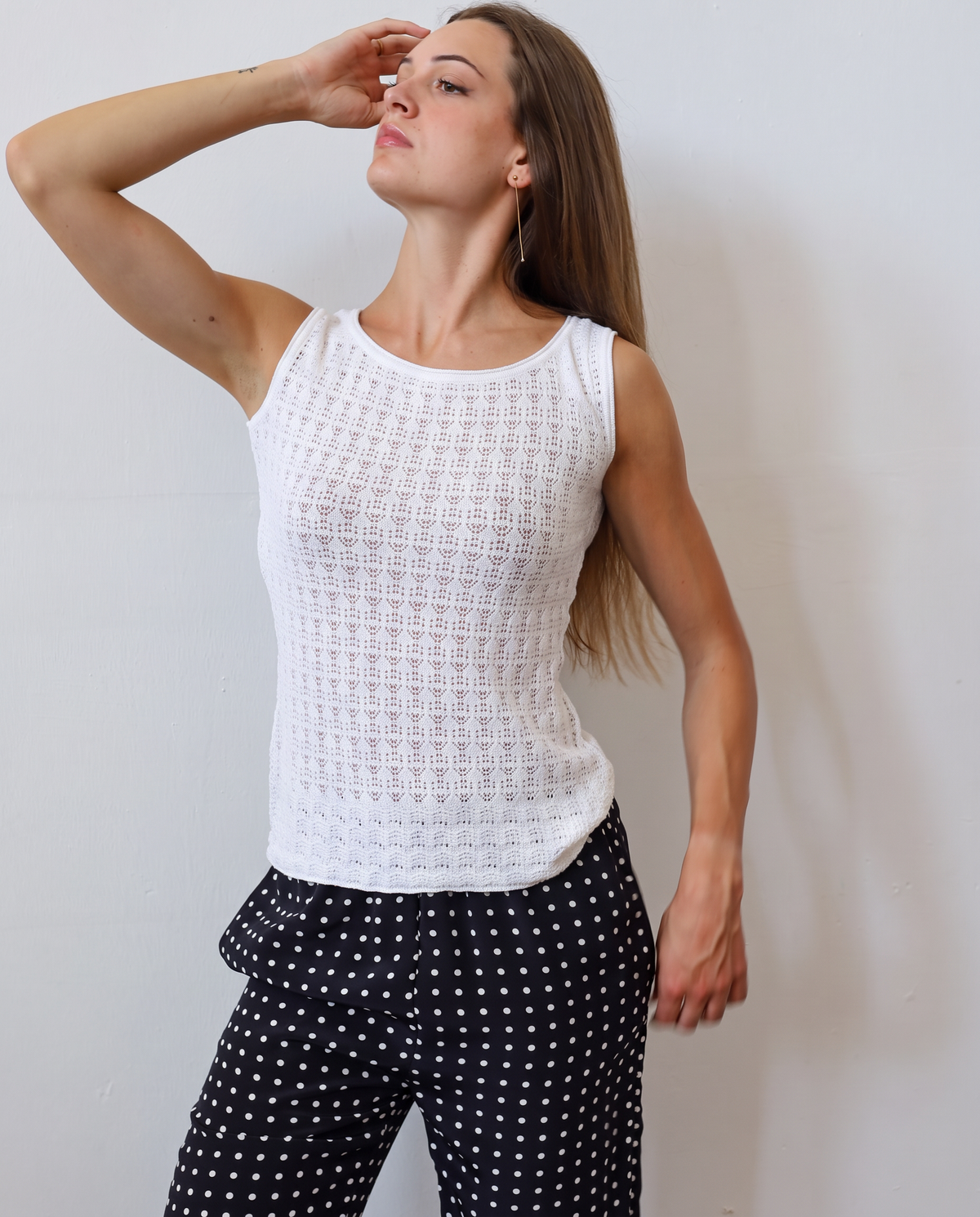 TUYOU 26.26 — Canotta in Pizzo Giapponese Lana ExtraFine Merino — Zegna Baruffa, Maglificio Veneto, Made in Italy