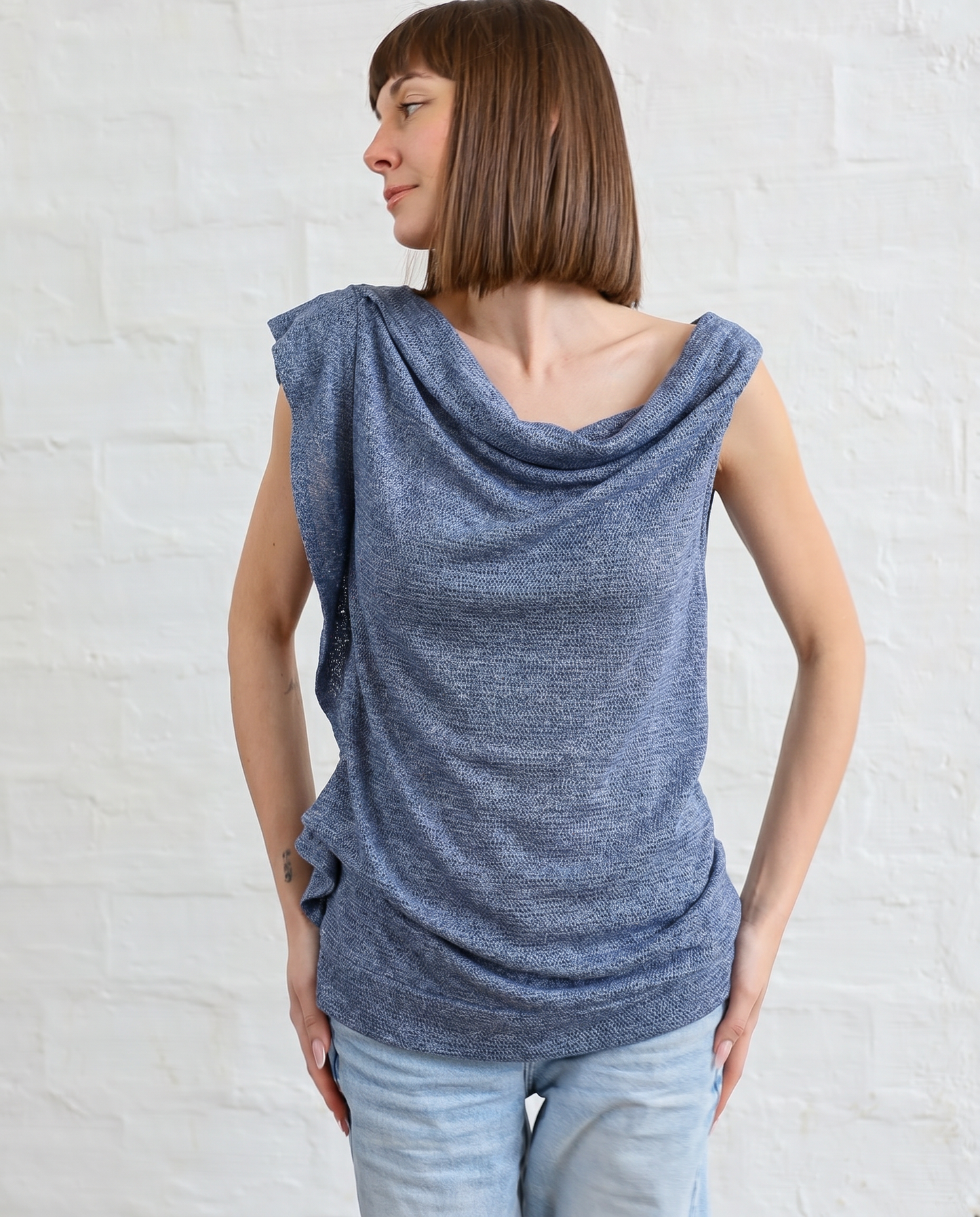 LOVE 21.21 — Canotta in Lino e Seta Tussah — Maglificio Artigianale Veneto, Made in Italy