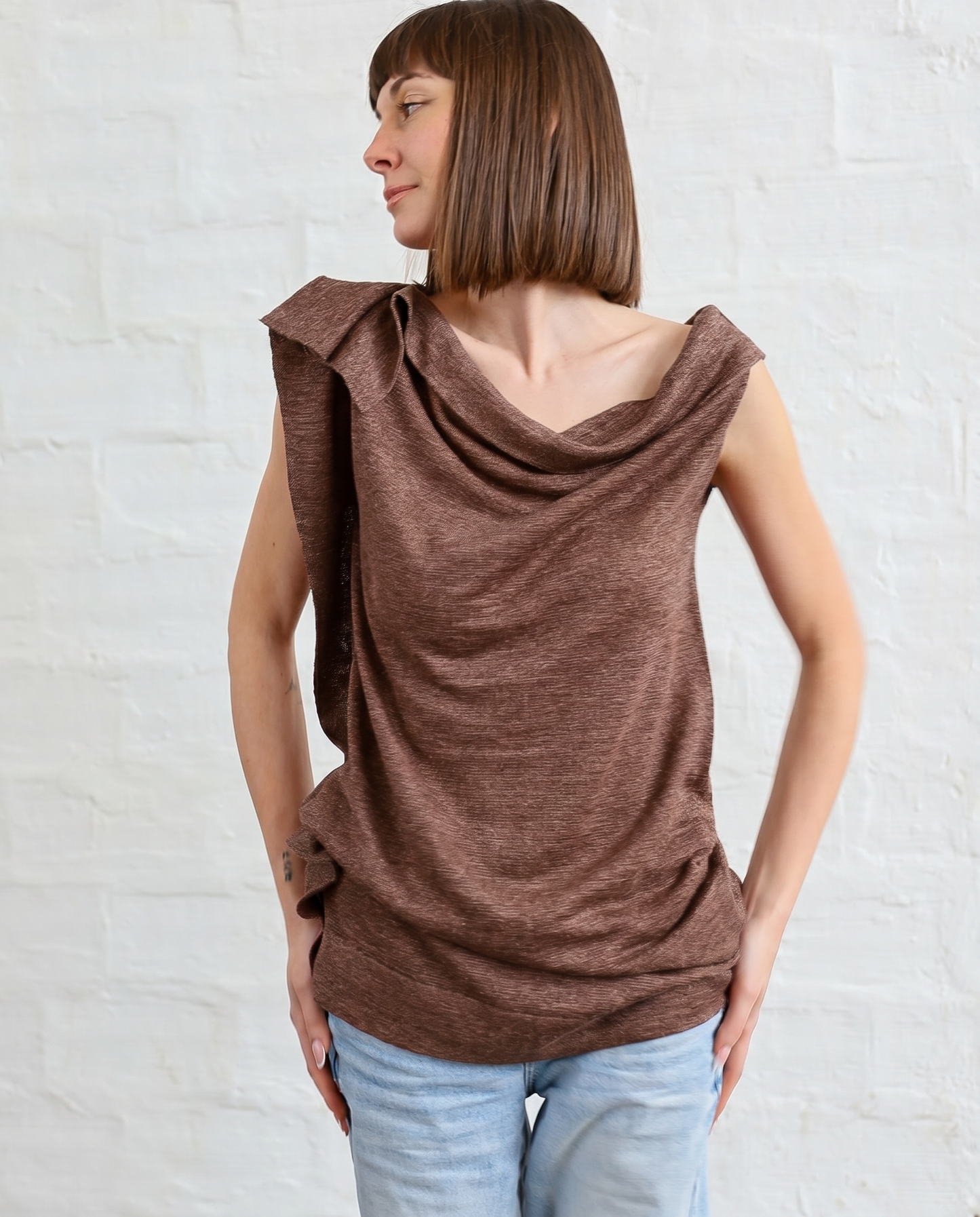LOVE 21.21 — Canotta in Lino e Seta Tussah — Maglificio Artigianale Veneto, Made in Italy