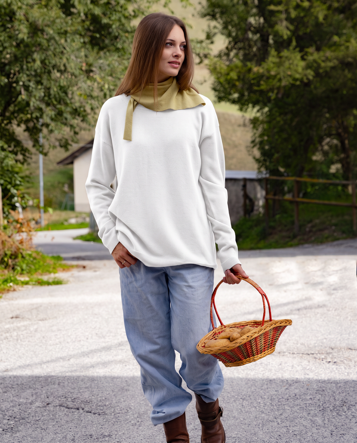 ROSA 22.22 — Maglia girocollo in lana vergine Botto Giuseppe 140s, finezza 7 — Laboratorio artigianale veneto, Made in Italy