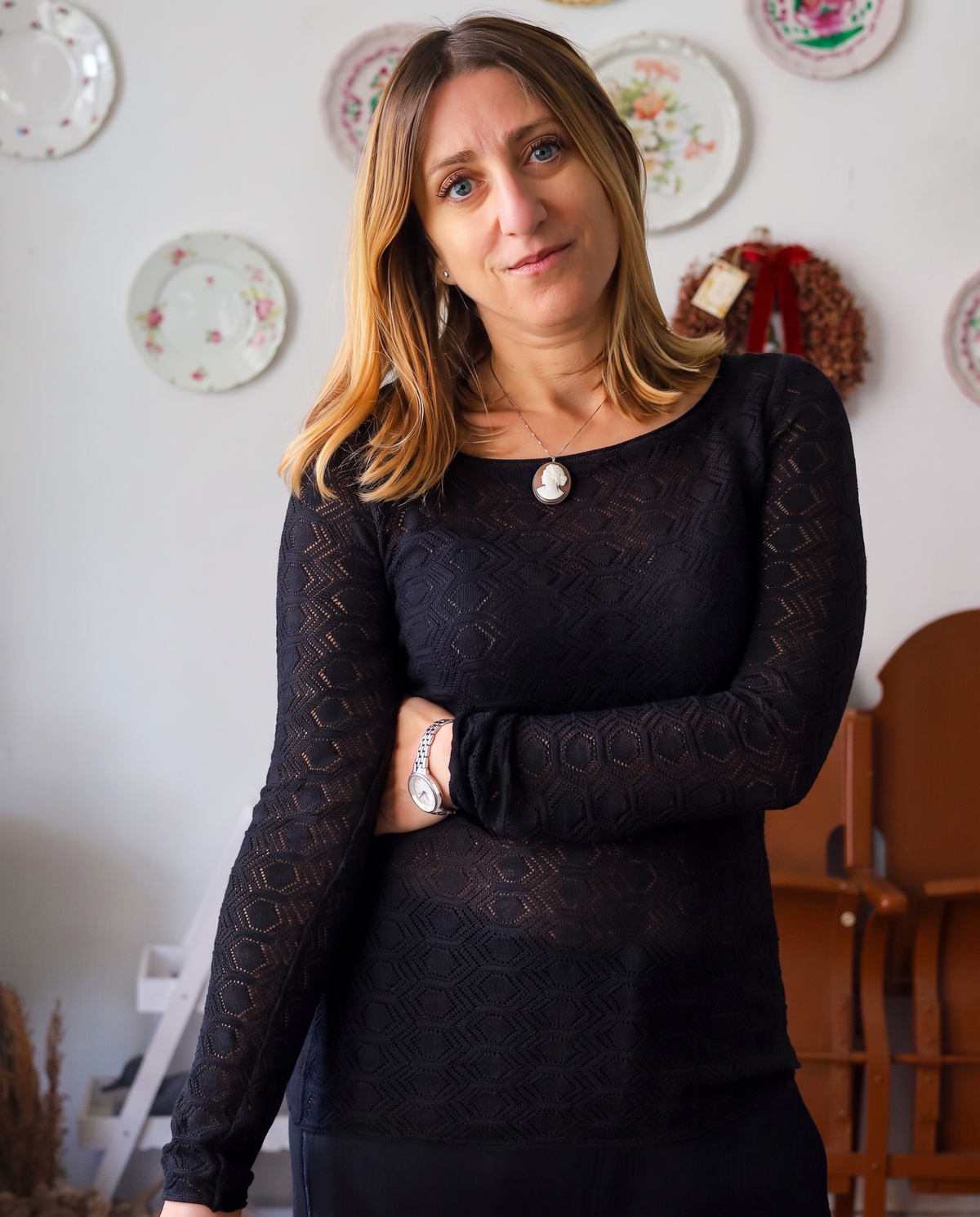 TUYOU 27.27 — Maglia Manica Lunga in Pizzo a Rombi Lana ExtraFine Merino — Zegna Baruffa, Maglificio Veneto, Made in Italy