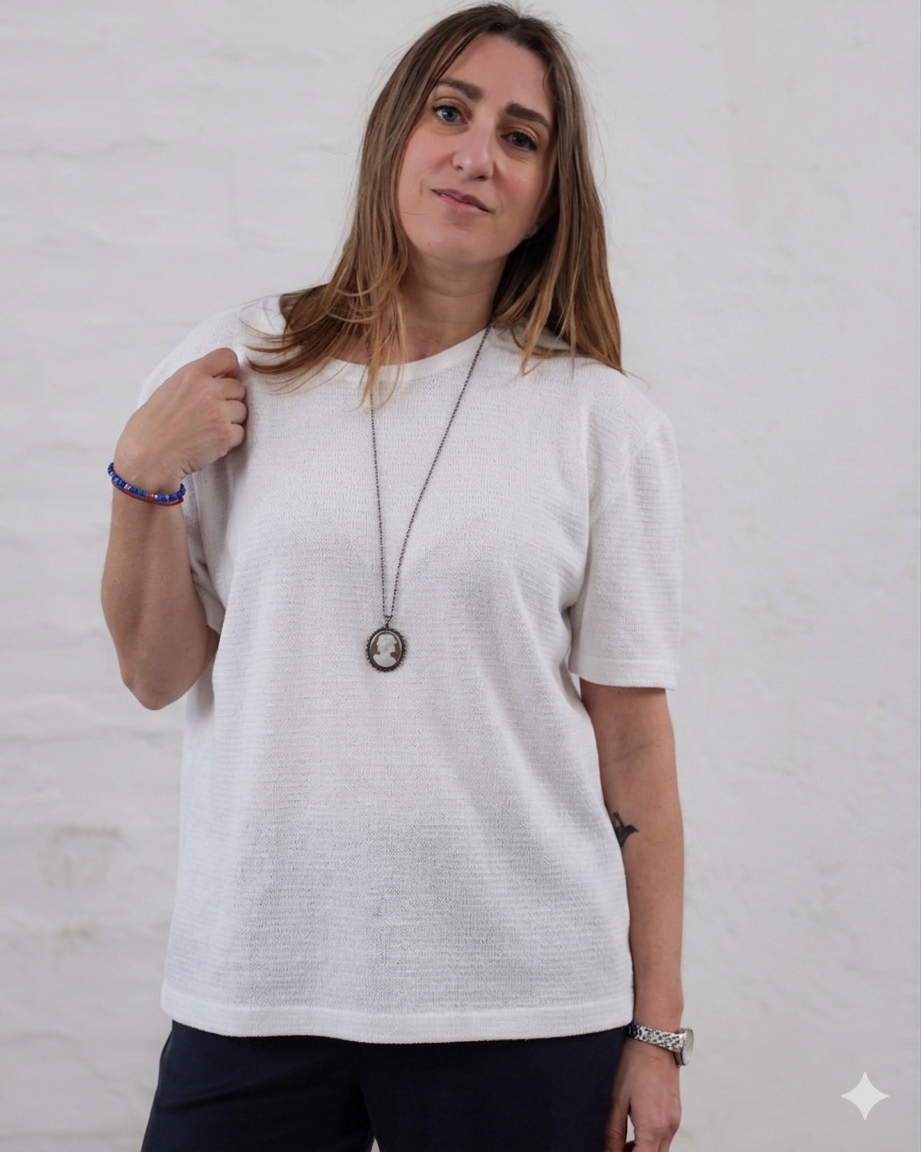 LOVE 23.23 — T-shirt in Lino e Seta Tussah — Maglificio Artigianale Veneto, Made in Italy