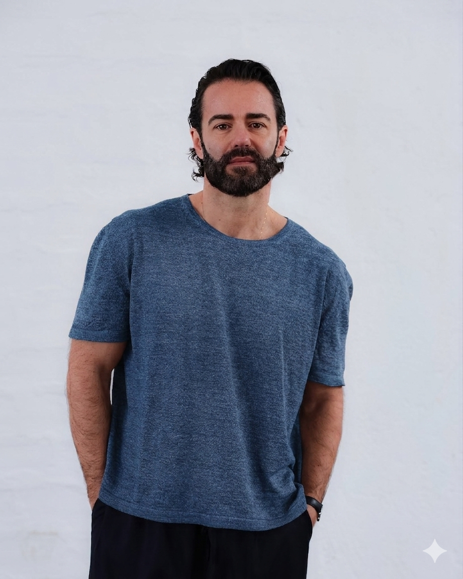 LOVE 23.23 — T-shirt in Lino e Seta Tussah — Maglificio Artigianale Veneto, Made in Italy