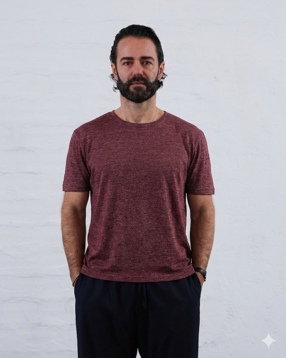 LOVE 23.23 — T-shirt in Lino e Seta Tussah — Maglificio Artigianale Veneto, Made in Italy
