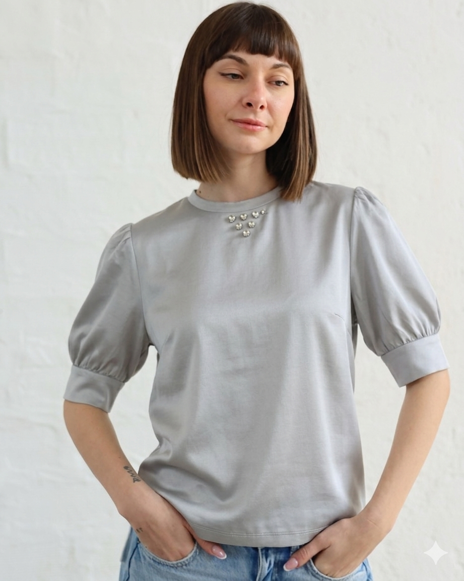HYP31.31 — T-shirt in Cotone Filo di Scozia — Ricamo a Mano, Manifattura Made in Italy - special