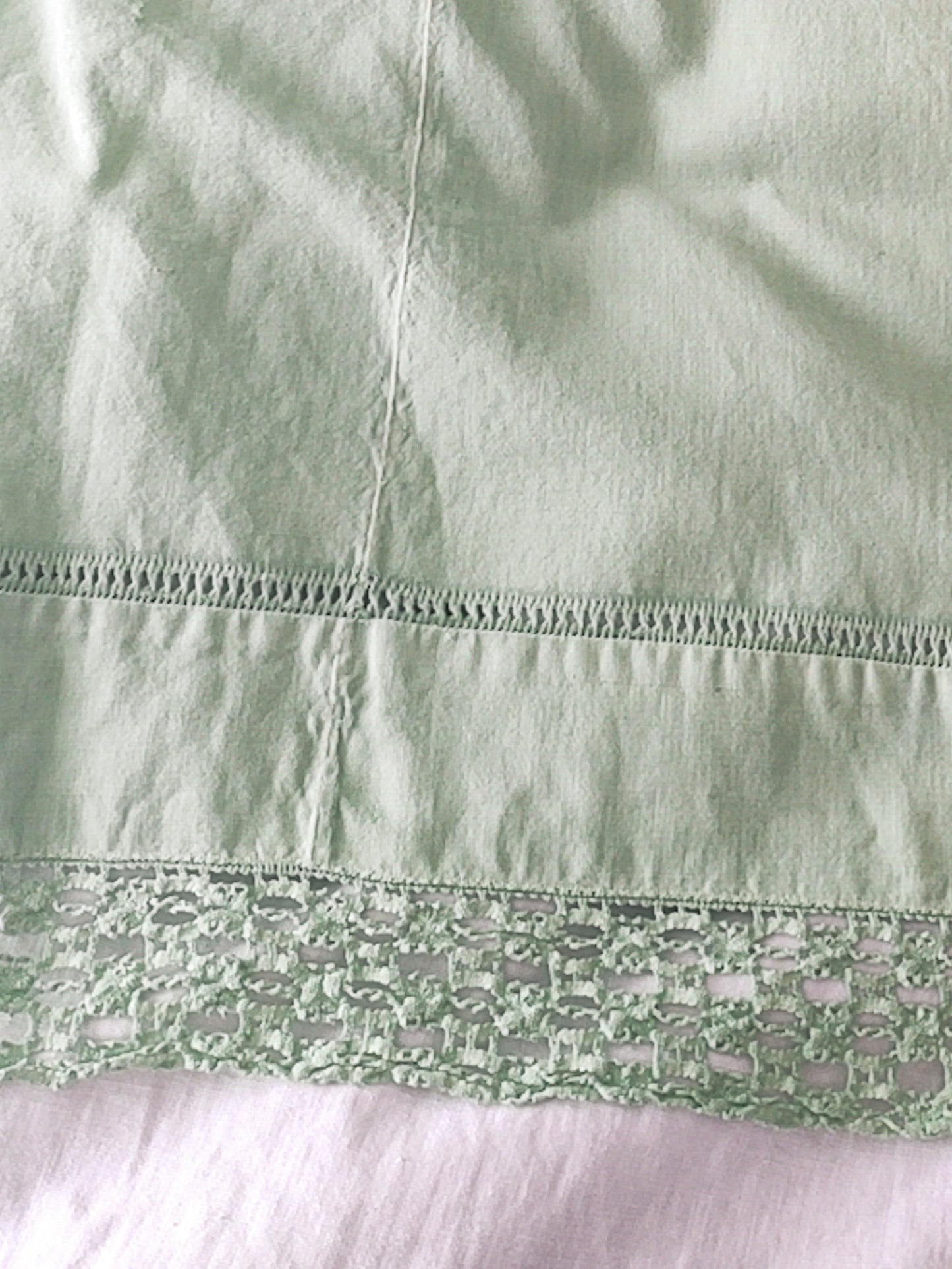 Set lenzuola matrimoniali cotone  verde pastello