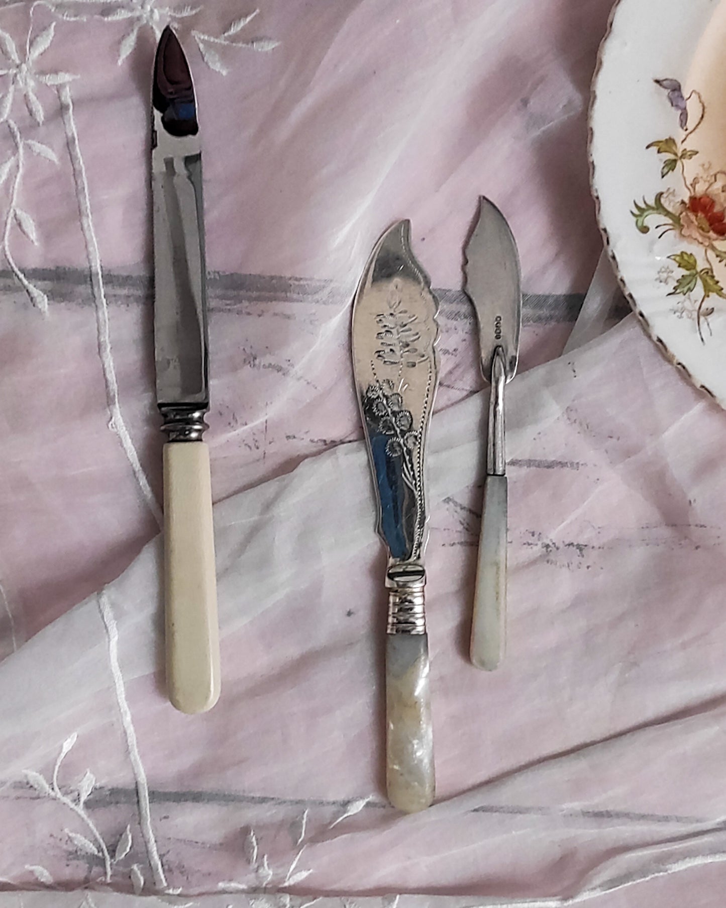set di tre coltelli da antipasto sheffield