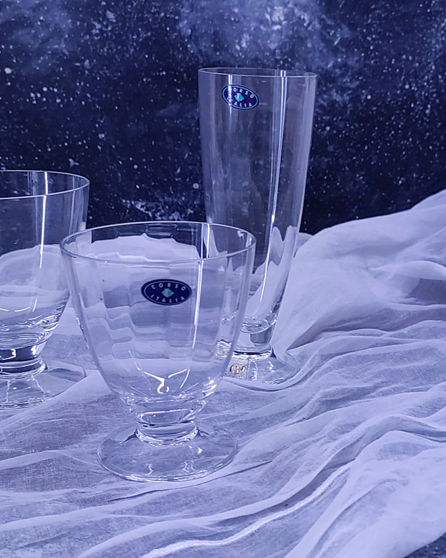 Servizio bicchieri in cristallo 36 pezzi corso italia