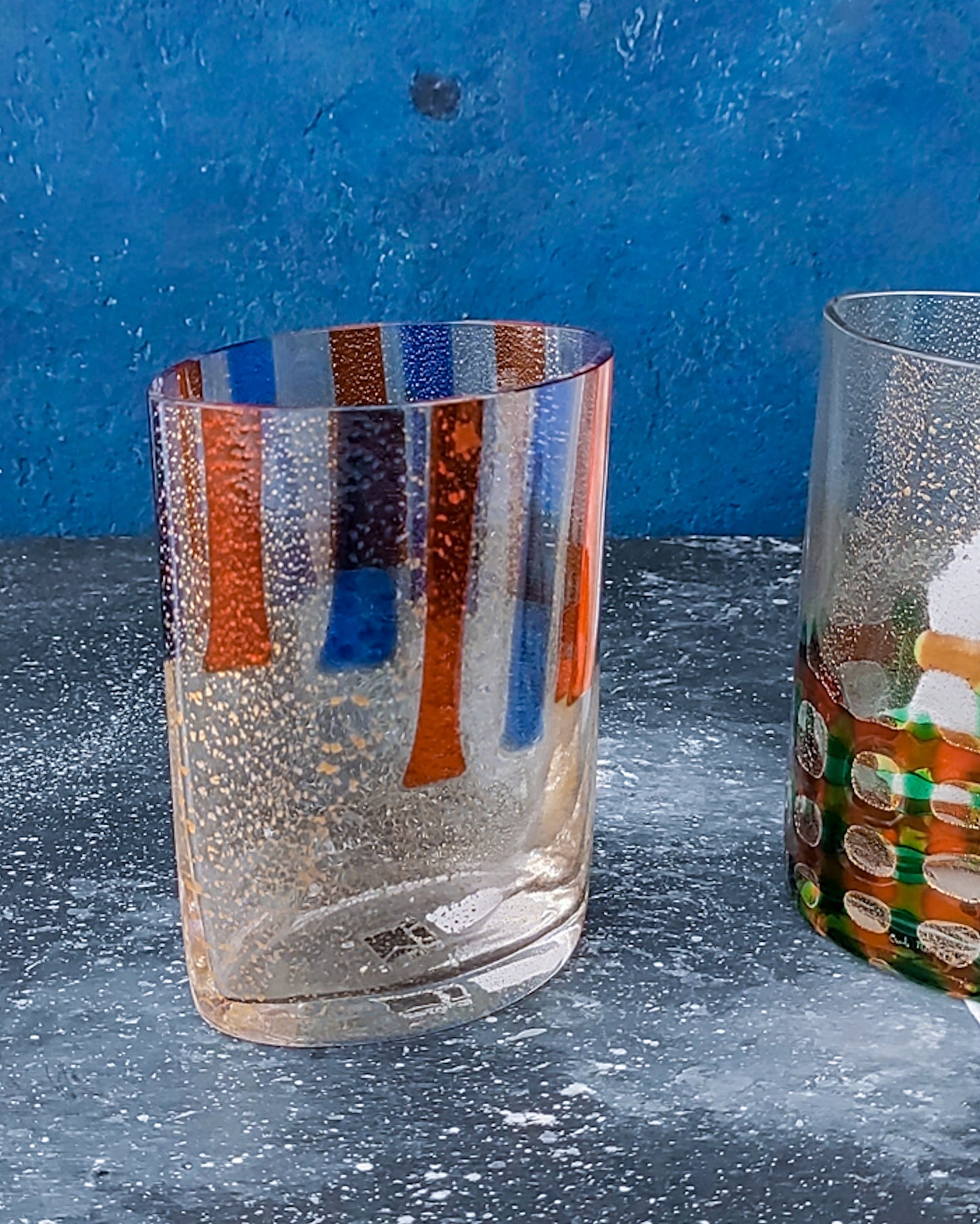 Coppia bicchieri murano acqua Carlo Moretti