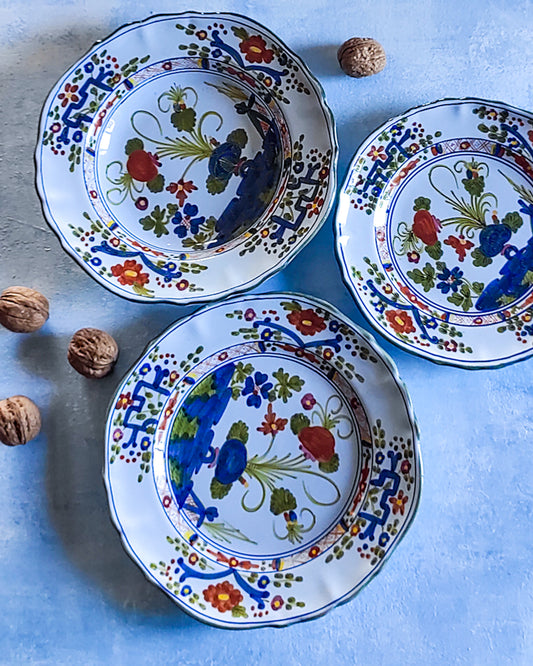 Servizio di piatti da 12 coperti completo ceramica di Faenza