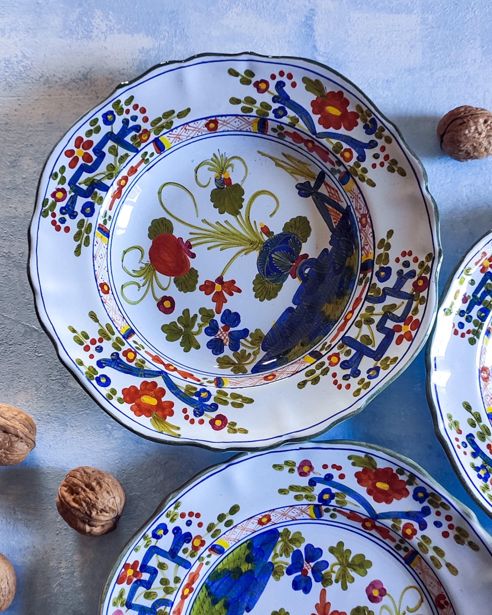 Servizio di piatti da 12 coperti completo ceramica di Faenza – Heyfoo